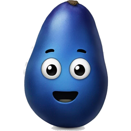 blue potatoe with a face emoji