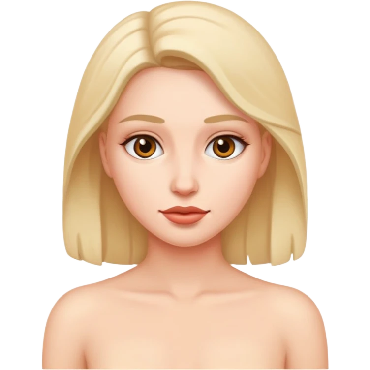 a completely naked woman without underwear emoji