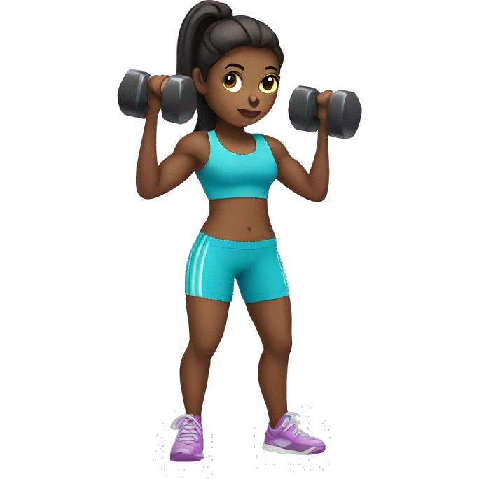 Girl with dumbbells emoji