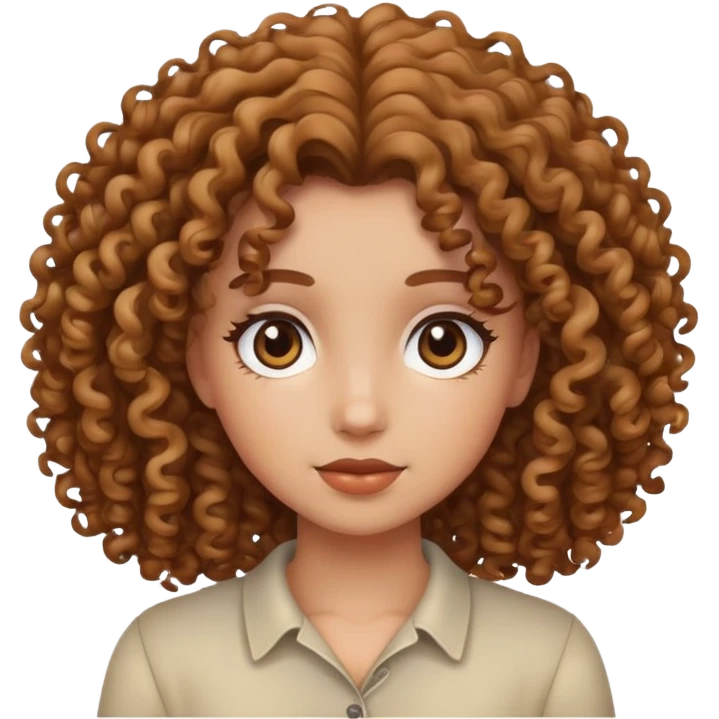 Girl with curly hair emoji