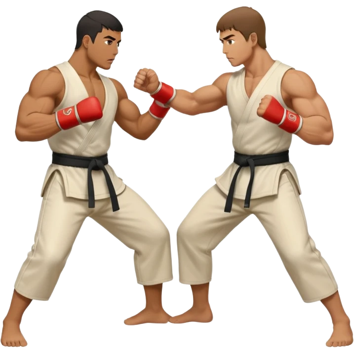 martial art battle between two men  emoji
