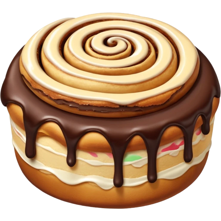 cinnamon roll chocolate emoji