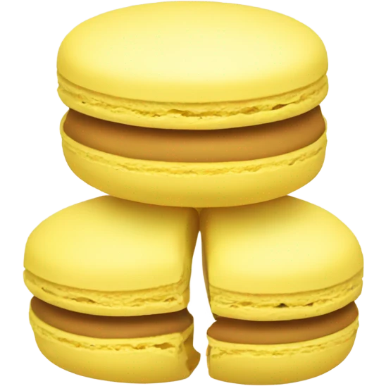 one yellow macaron  emoji