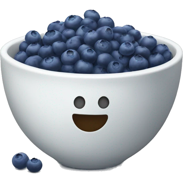 A bowl with blueberries  emoji