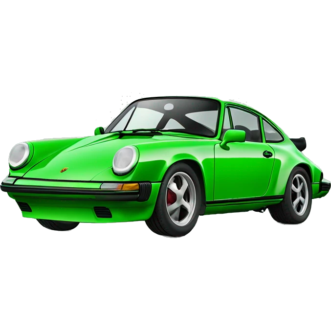 Porsche 911, green  emoji