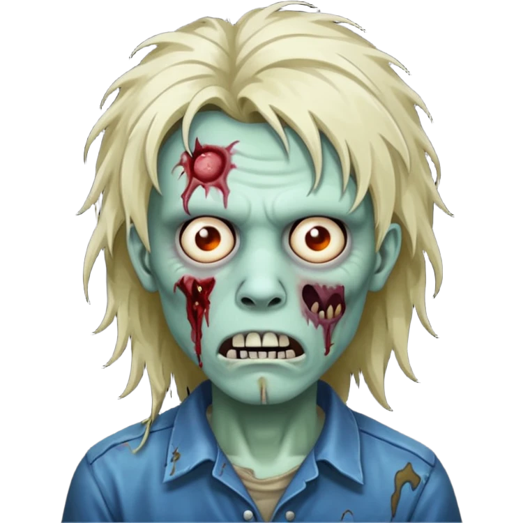 Zombie mullet emoji