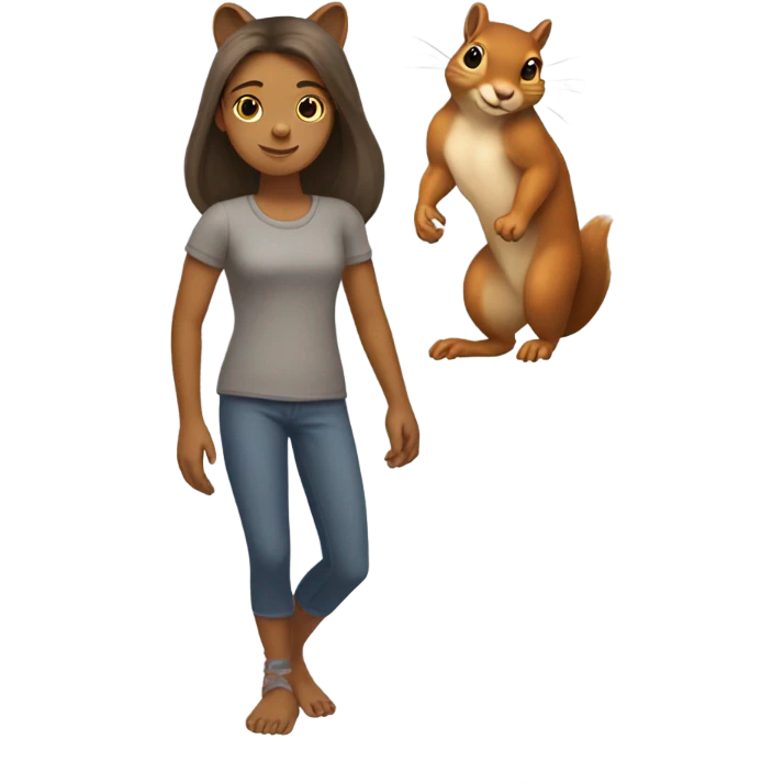 half squirrel half girl hybrid  emoji