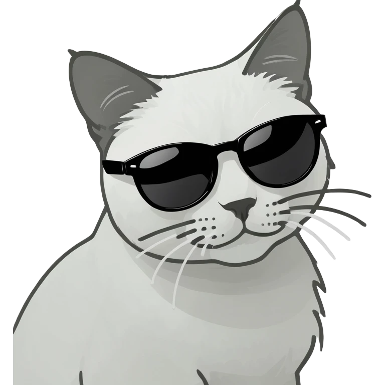 Cat with sunglasses emoji