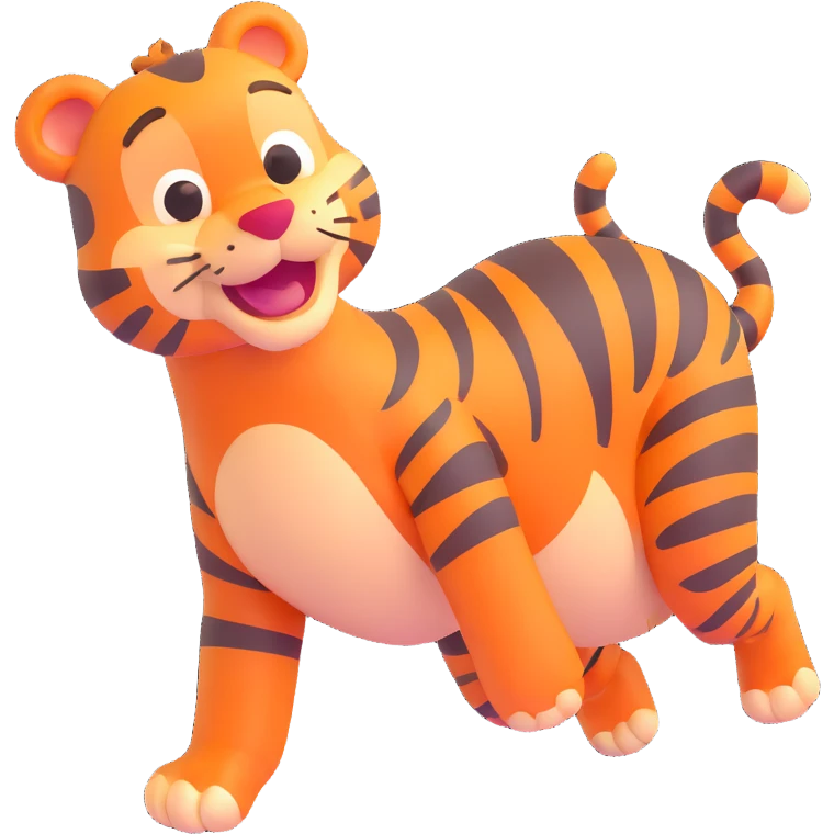 Tigger from Winnie the Pooh, bouncy and cheerful emoji