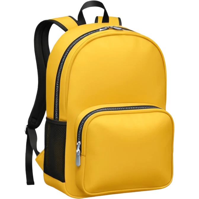 a yellow kid Backpack with zip emoji