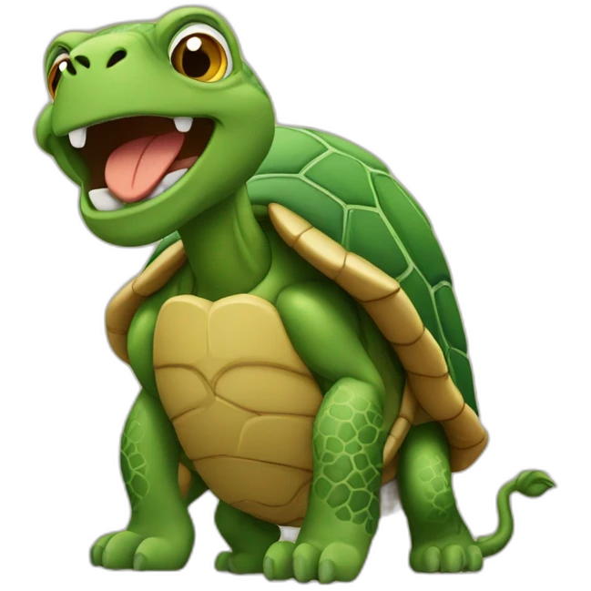 Tortue sur lion emoji