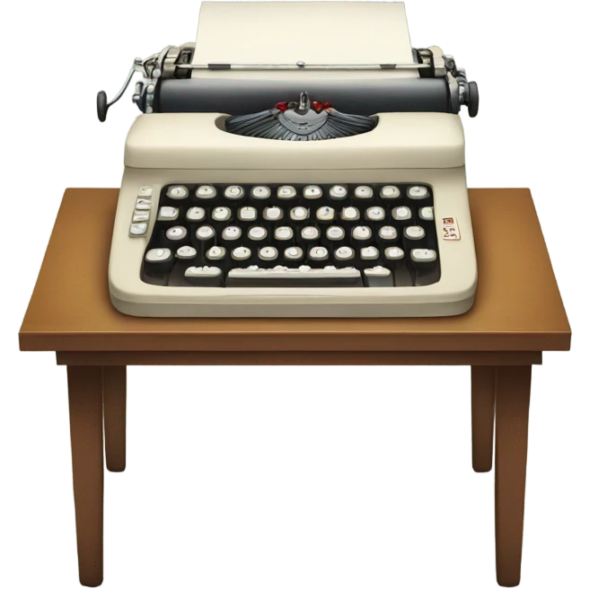 type writer on a desk emoji