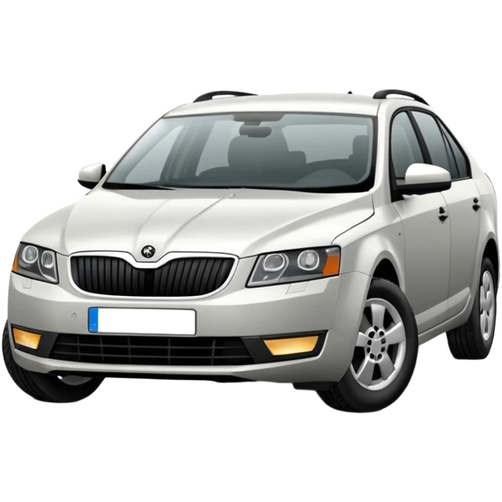 Stříbrné Auto škoda octavia emoji