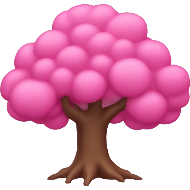 Pink tree emoji