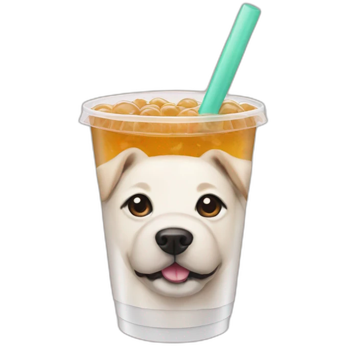 dog bubble tea emoji