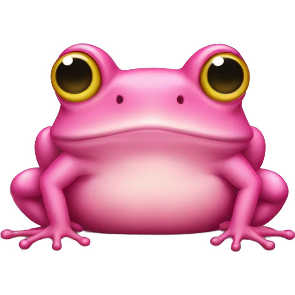 A pink frog  emoji