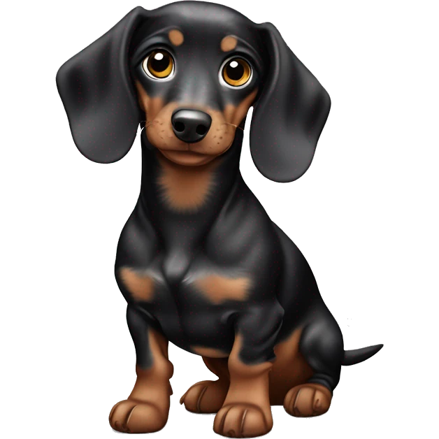 Black Merle mini dachshund  emoji