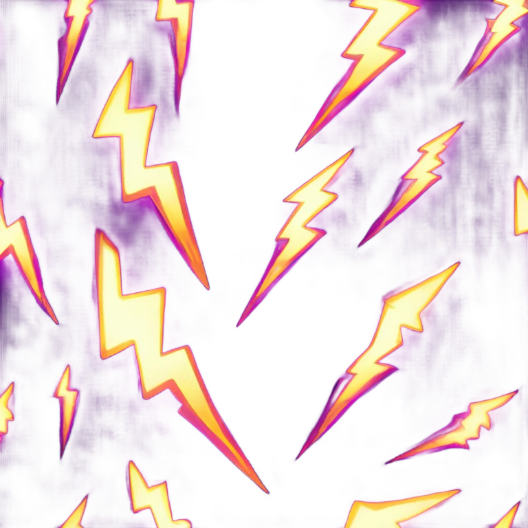 PURPLE LIGHTNING BOLTS AND FIRE emoji