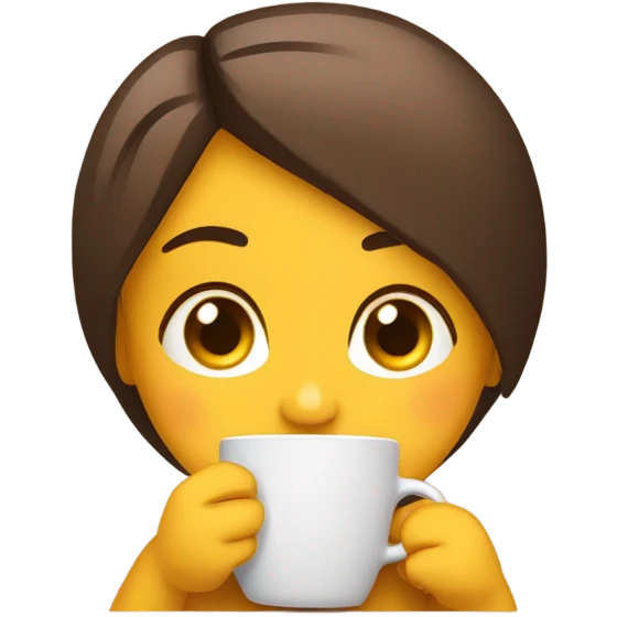 Chica bebiendo café  emoji