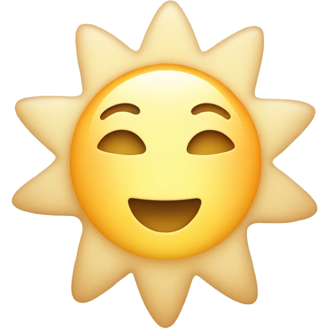 beige sun emoji