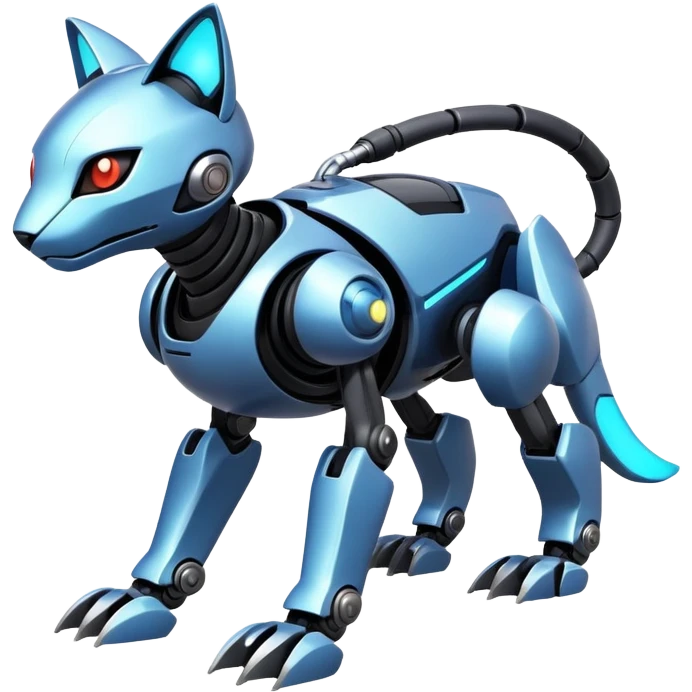  exotic cyber-Protogen-Fakémon-Pokémon-Vernid-robot-feline-creature emoji