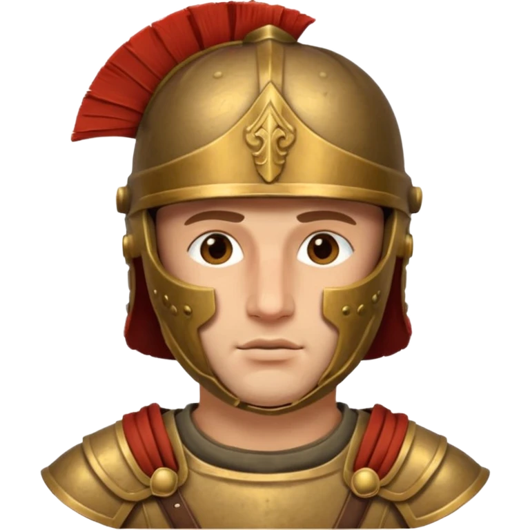 roman soldier head, classic roman helmet with cheek guards emoji