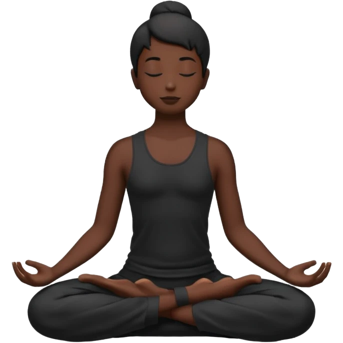 silhouette sitting in meditation pose emoji