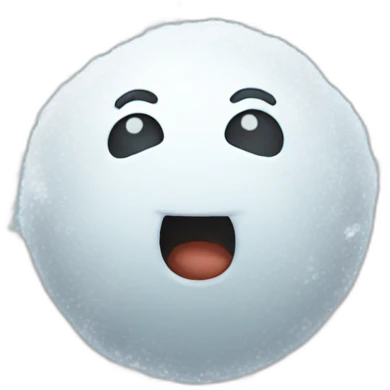 a snowball thrown emoji