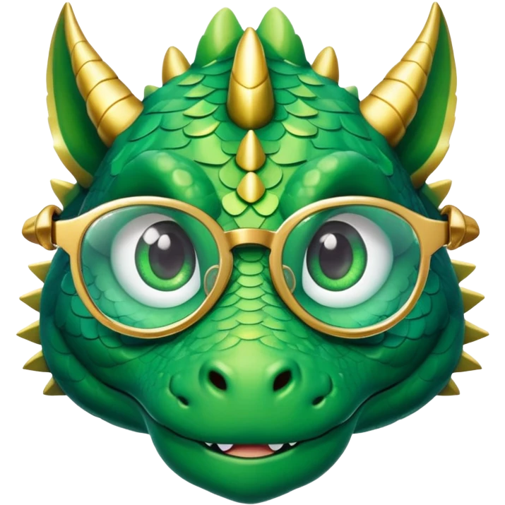 Dragon with glasses emoji