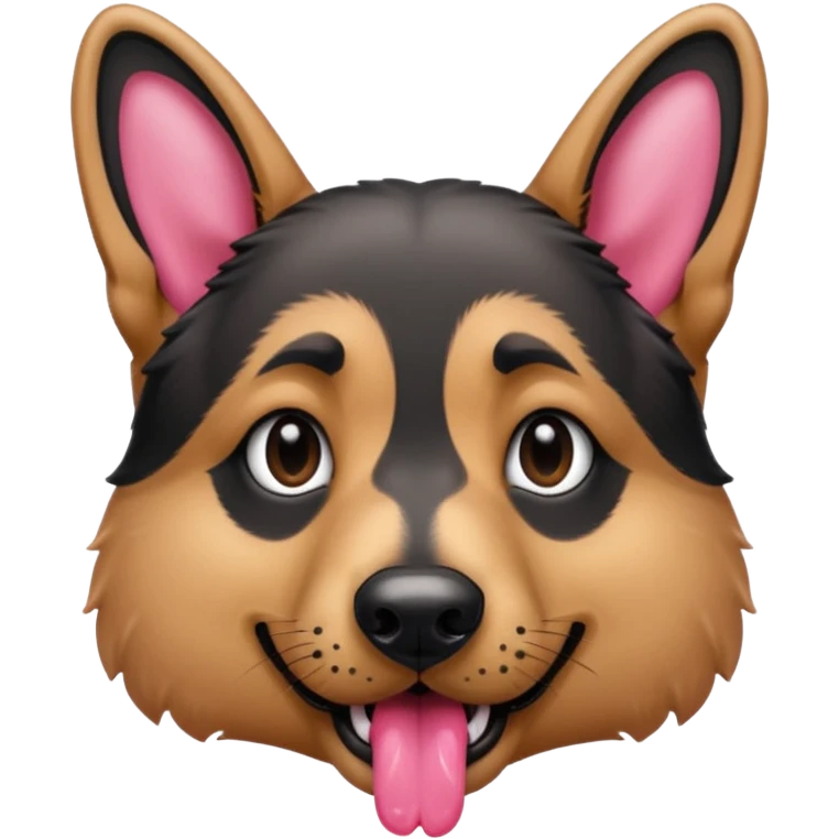 make tongue longer on German Shepard emoji
