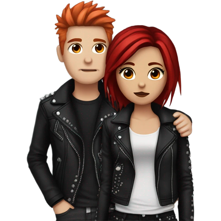 Emo couple hugging  emoji