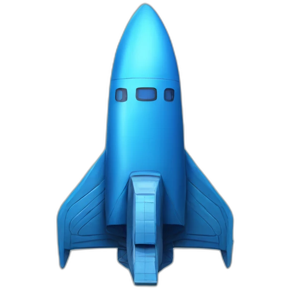 blue spaceship emoji