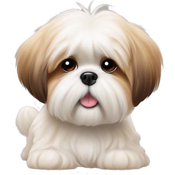 Cute doggie fluffy Shih Tzu ￼ emoji
