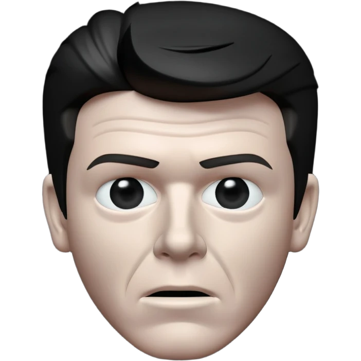 Rick Astley but with his eyes blurred out, the background is pitch black, Rick Astley is a grayish-white color, and the entire picture, including Rick Astley, is a staticky, glitchy, horror, analog horror type emoji