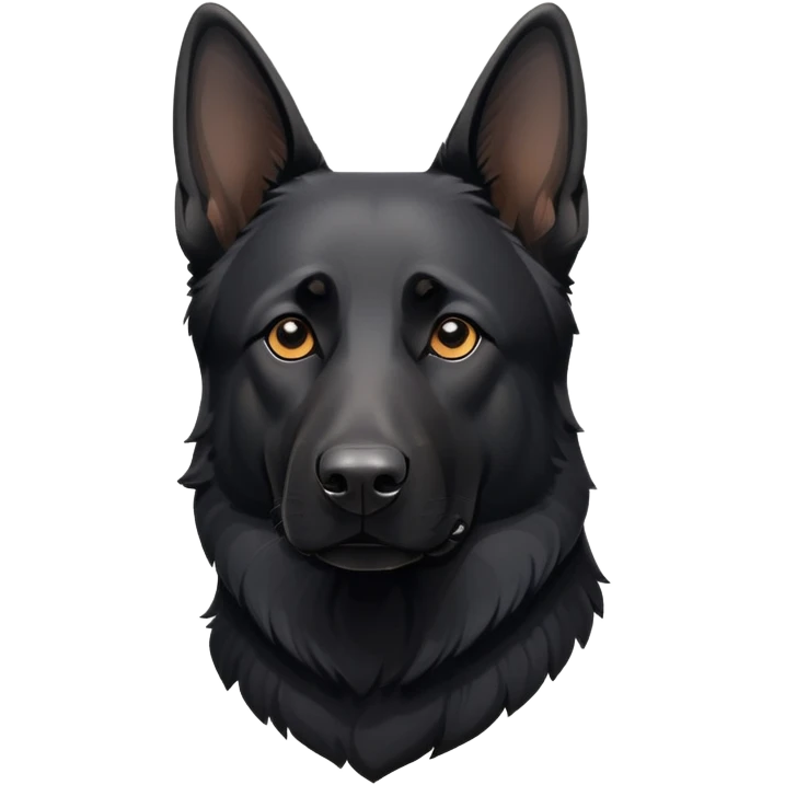 Black German schepherd emoji