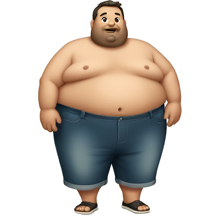Fat guy with big belly emoji
