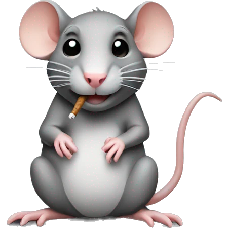 cute rat smoking emoji