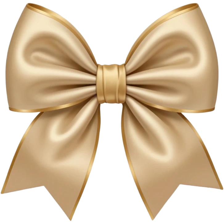 Beige bow emoji