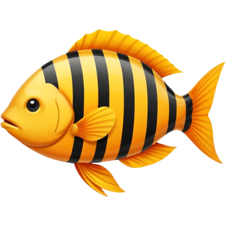 Yellow  çizgili Fish emoji