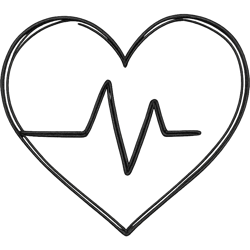 heart beat, hand drawn style emoji
