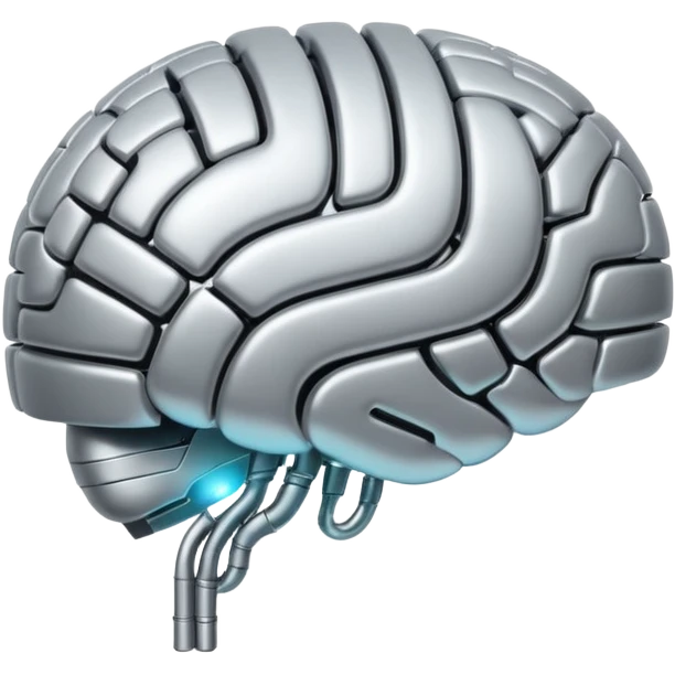 Flying brain for artificial intelligence emoji