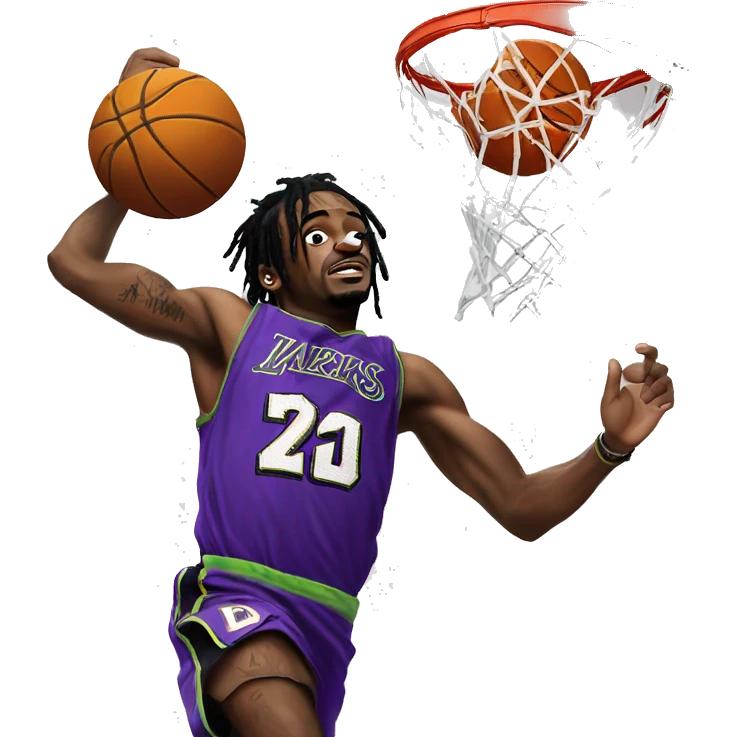 Lil uzi vert dunk with a basketball emoji