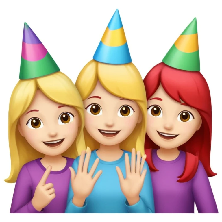 girls celebrating  emoji