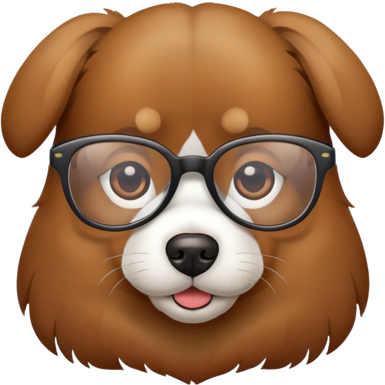 Perro con gafas emoji