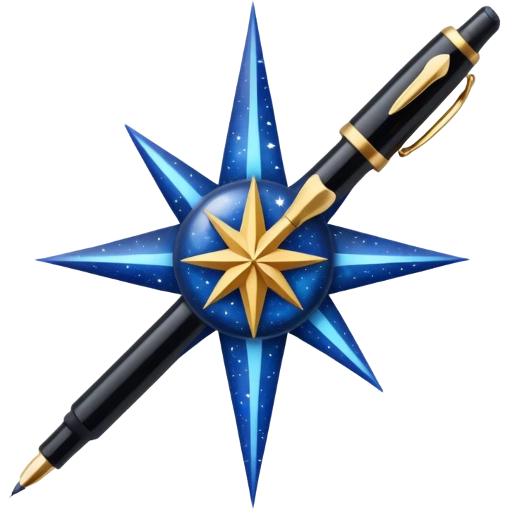 star drawn with fountain pen emoji