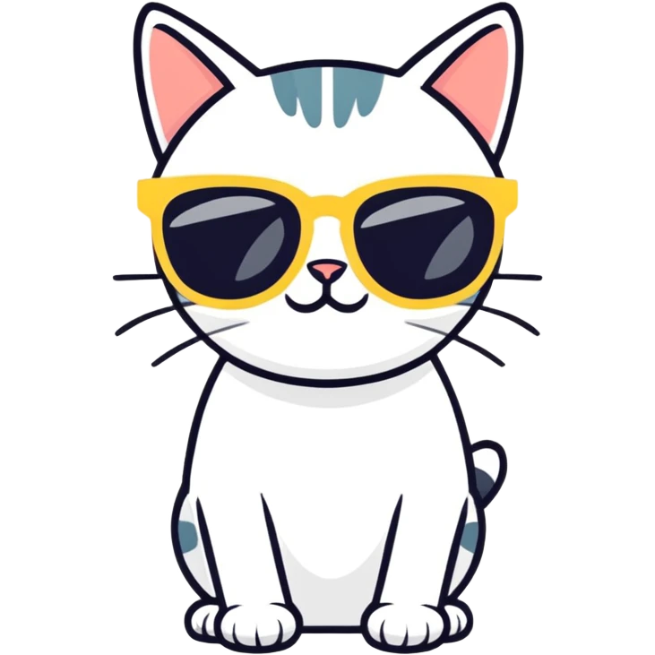 Cat with sunglasses emoji