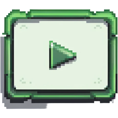 YouTube logo green rectangle with white play button emoji