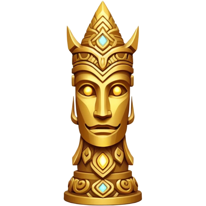 fantasy magic golden totem low poly emoji