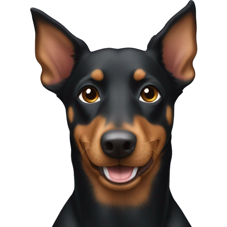 Australian kelpie doberman mix fluffy dog emoji
