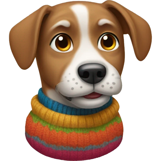 Dog wearing a sweater  emoji